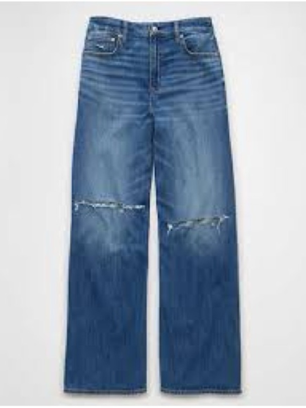 American Eagle Super High-Rise Baggy Wide Leg Jeans Size 4 Short Oversized